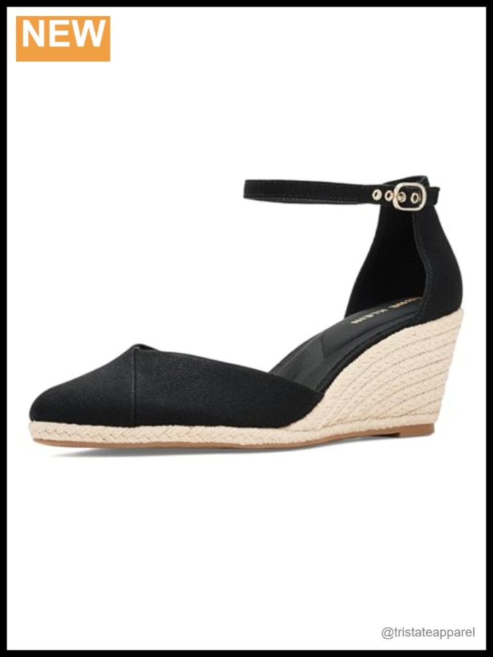 Pointed Toe Wedge Heeled Sandals with Ankle Strap Slip On
